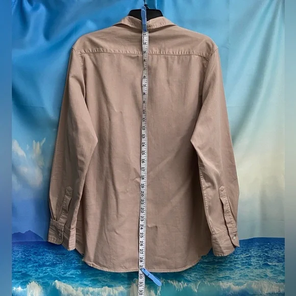 Frank & Eileen Eileen Button-Up Shirt Famous Denim Size: M Sand - Picture 14 of 16